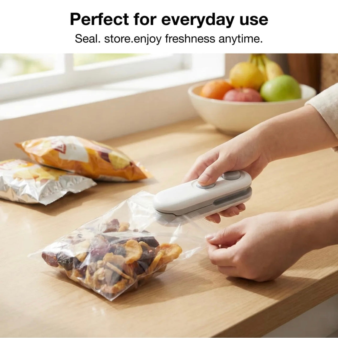 2-in-1 Mini Bag Sealer & Cutter | Rechargeable Heat Sealing Machine