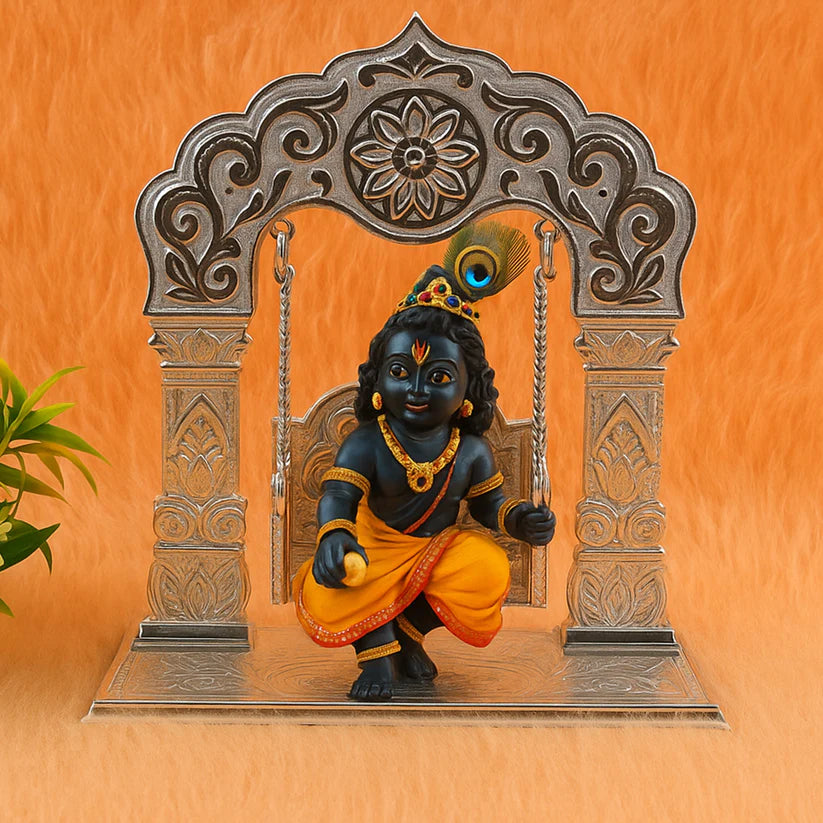 Shreeji Bal Gopal Silver Plated Jhula
