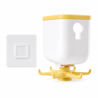 360° Rotating Wall-Mounted Storage Holder with 6 Rotating Hooks