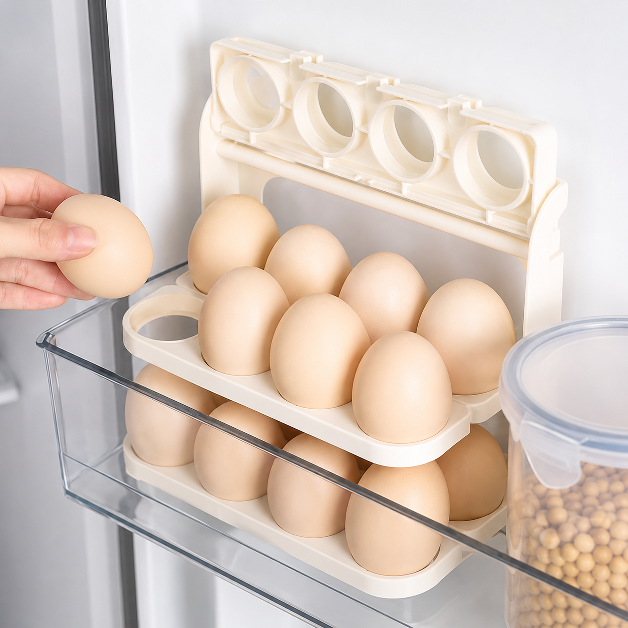 Foldable Egg Storage Rack