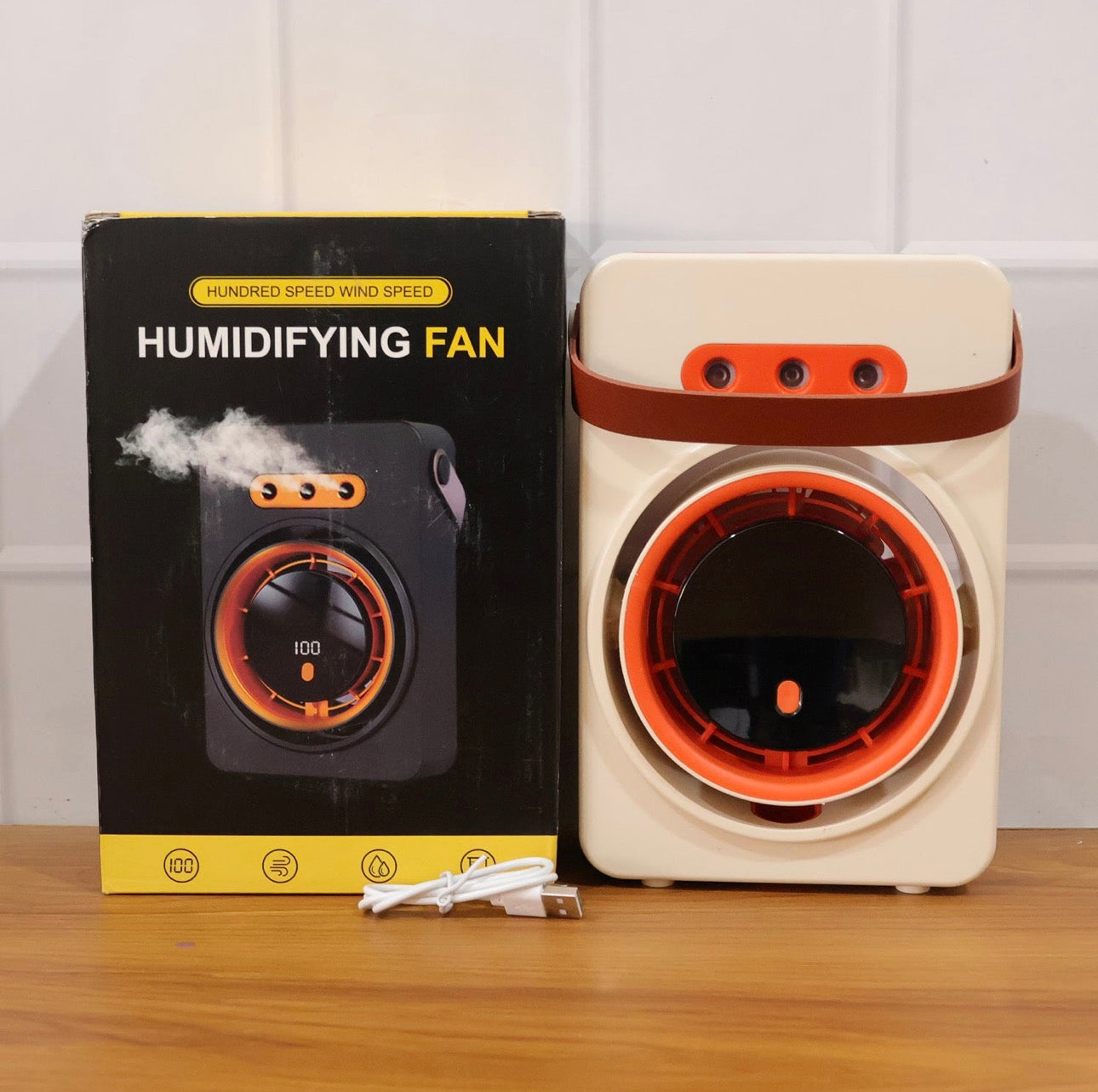 Portable Humidifying Air Cooler Fan with LED Display
