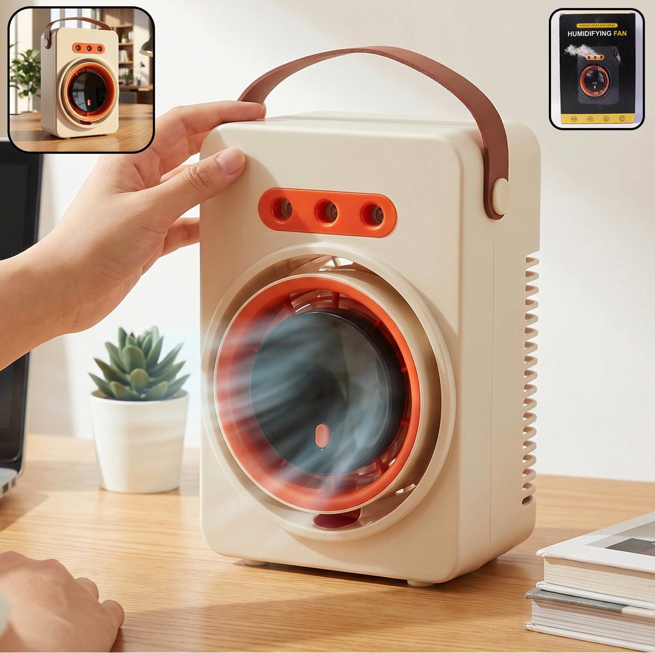 Portable Humidifying Air Cooler Fan with LED Display