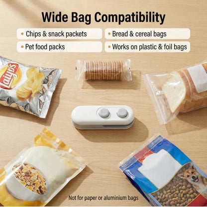 2-in-1 Mini Bag Sealer & Cutter | Rechargeable Heat Sealing Machine