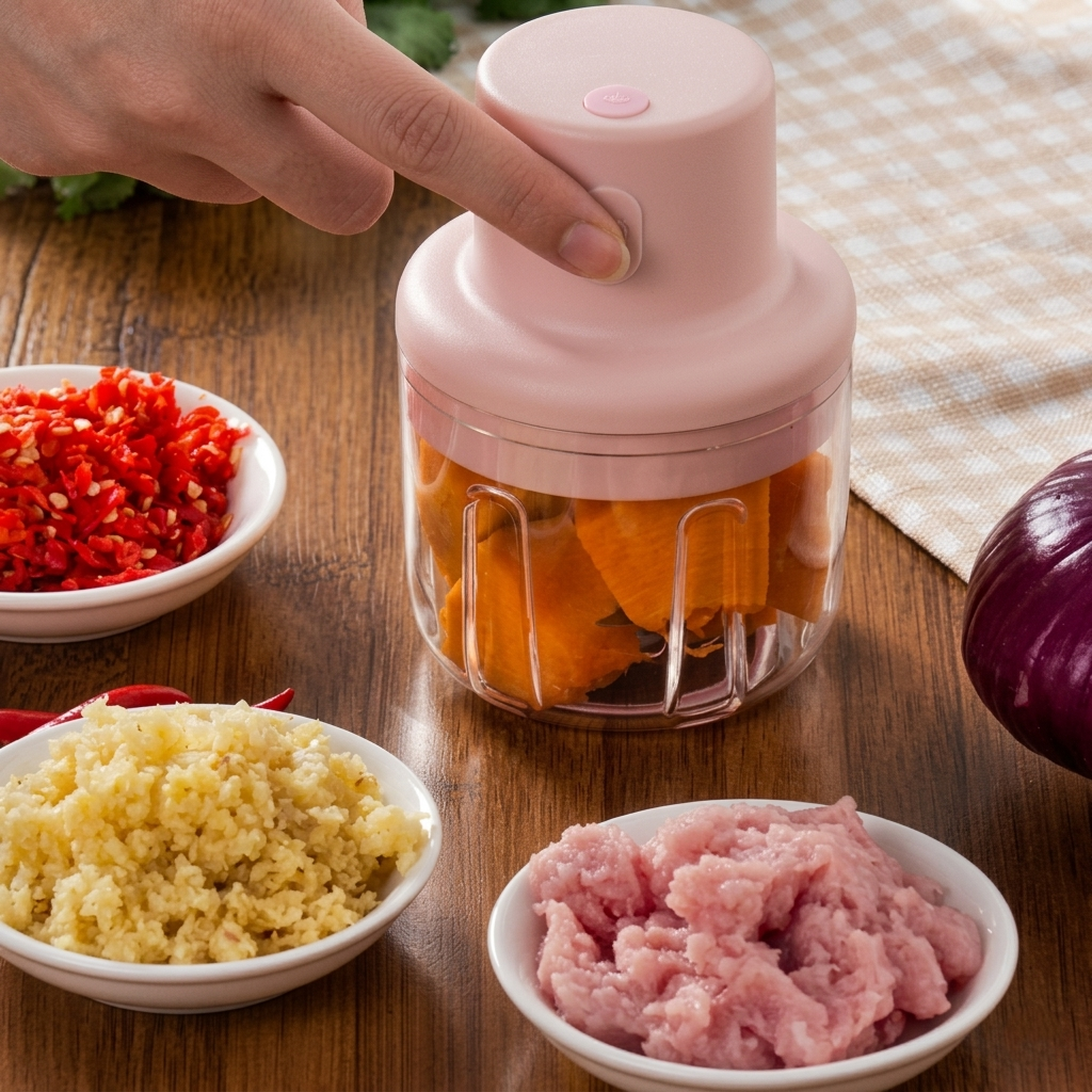 Portable Electric Mini Chopper for Kitchen